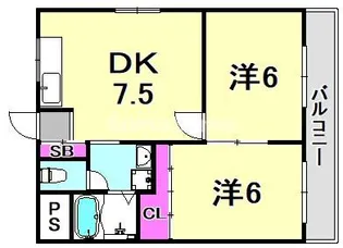 兵庫県尼崎市久々知西町1丁目【マンション】の間取り