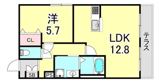 潮見台コート【1階】の間取り