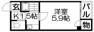 サウスゲート北堀江【3階】の間取り