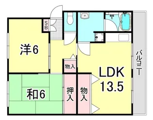 辰馬香枦園西荘【1階】の間取り