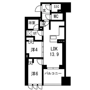 グランドメゾン北堀江レジデンス【10階】の間取り