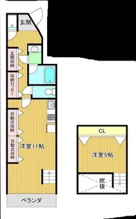 1LDKの間取り画像