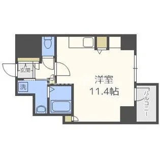 ルーセントオーデン難波【3階】の間取り
