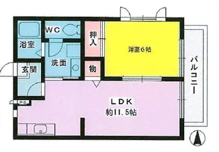 兵庫県芦屋市春日町【アパート】の間取り