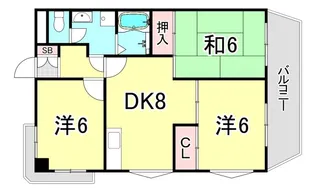 グリーンライフ北夙川【3階】の間取り