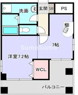 アビタシオン島之内【7階】の間取り