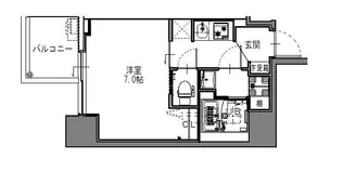 SーRESIDENCE難波大国町DEUX【15階】の間取り