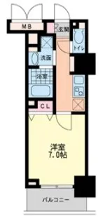 ハビテ靱センターコート【2階】の間取り