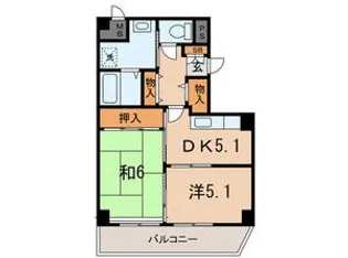 シャルマン西代【2階】の間取り