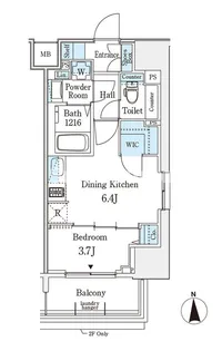 ジオエント新町【4階】の間取り