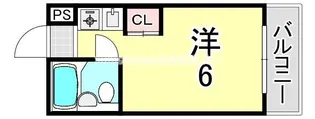 兵庫県尼崎市武庫之荘1丁目【アパート】の間取り