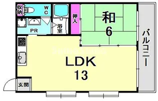 兵庫県西宮市門戸荘【マンション】の間取り