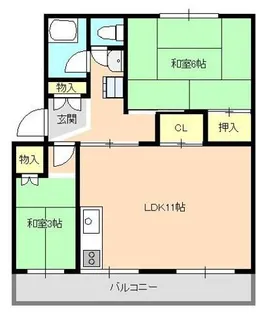 新多聞第2住宅109号棟【5階】の間取り