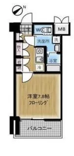 ラナップスクエア難波Ⅱ【7階】の間取り