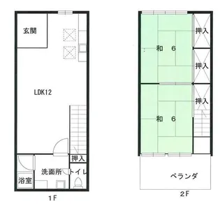 兵庫県尼崎市神田北通7丁目【テラスハウス】の間取り