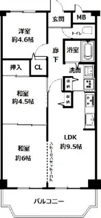 ルネ武庫川2番館【1階】の間取り