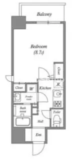 プランドール北浜【13階】の間取り