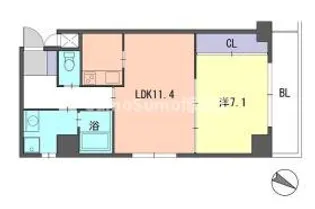 レジデンス住吉【8階】の間取り