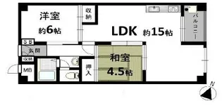 兵庫県神戸市兵庫区菊水町10丁目【マンション】の間取り