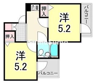 兵庫県尼崎市立花町1丁目【マンション】の間取り