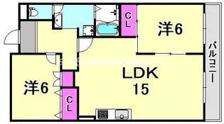 兵庫県尼崎市武庫之荘本町3丁目【マンション】の間取り