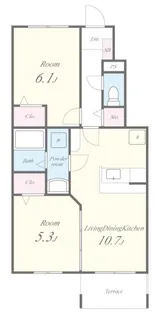 メゾン・アムール【1階】の間取り