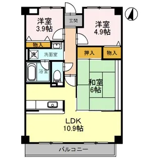 兵庫県芦屋市大東町【マンション】の間取り