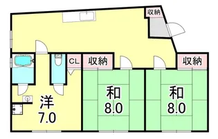 オオタニサンクレバー【3階】の間取り