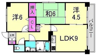 兵庫県西宮市池田町【マンション】の間取り
