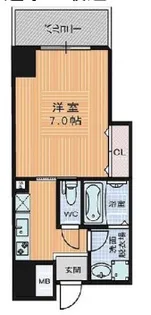 レジデンス心斎橋【9階】の間取り