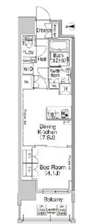 コンフォリア北堀江一丁目【14階】の間取り