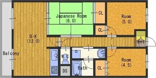 グリーンゲート清玄【2階】の間取り