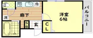 レフィナード恵美須【3階】の間取り