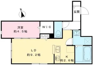 オリビア苦楽園【1階】の間取り