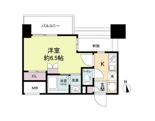 セレニテ難波グランデシュッド【7階】の間取り