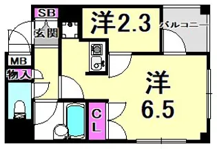 兵庫県神戸市中央区相生町4丁目【マンション】の間取り