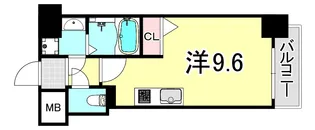 アクアプレイス南堀江【12階】の間取り