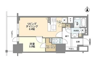 ローレルタワー御堂筋本町【10階】の間取り