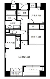 ルイシャトレ本町西【8階】の間取り