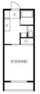サンハイツ岡本【1階】の間取り