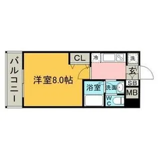 福岡県福岡市中央区黒門【マンション】の間取り