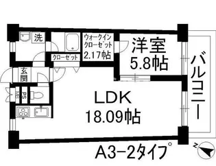 1LDKの間取り画像