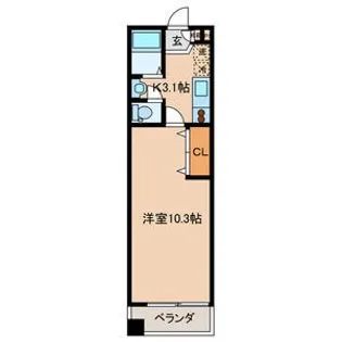 フォンス平尾【3階】の間取り