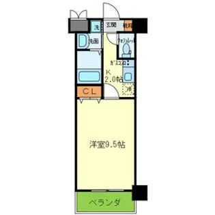プレジオ中之島【3階】の間取り