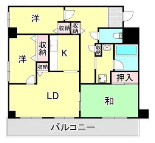兵庫県芦屋市親王塚町【マンション】の間取り