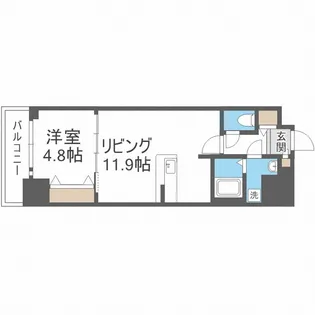 フォーリアライズ本町レクス【5階】の間取り