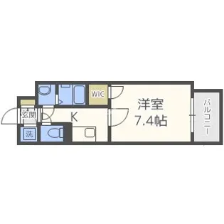 エスリード中之島クロスゲート【6階】の間取り