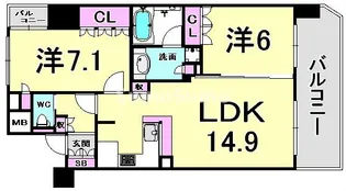 兵庫県神戸市中央区海岸通4丁目【マンション】の間取り