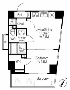 ファミール表参道ベルファース【5階】の間取り