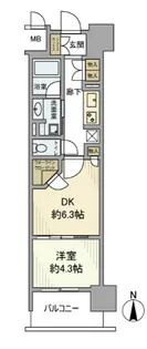 ブランズ大阪本町【14階】の間取り